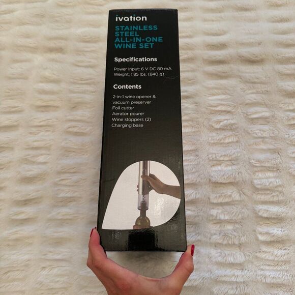NWT Ivation Stainless Steel Electric Wine Opener Set - Picture 8 of 13